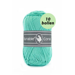 Durable Coral aqua 338 katoen garen - 10 bollen