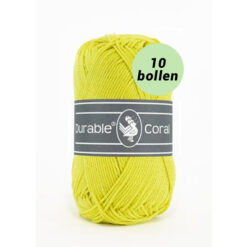 Durable Coral light lime 351 katoen garen - 10 bollen