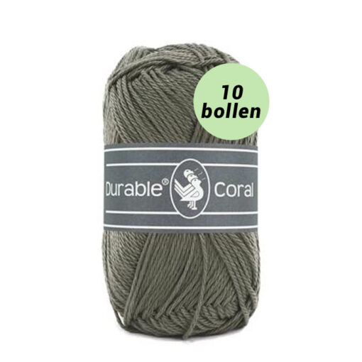 Durable Coral slate 389 katoen garen - 10 bollen