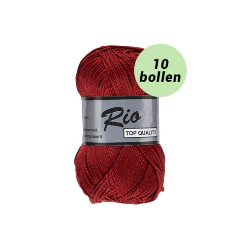 Rio bordeaux rood 042 katoen garen - 10bollen