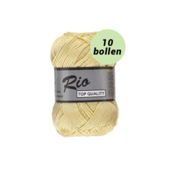 Rio zacht geel 510 katoen garen - 10bollen