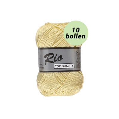 Rio zacht geel 510 katoen garen - 10bollen