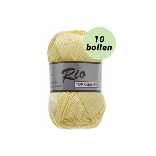 Rio zacht geel 843 katoen garen - 10bollen