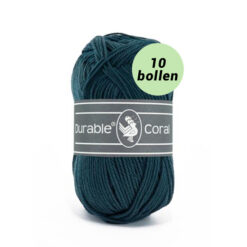 Durable Coral petrol 375 katoen garen - 10 bollen