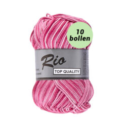Rio multi roze 630 katoen garen - 10bollen