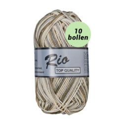 Rio multi beige groen 637 katoen garen - 10bollen