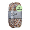 Rio multi bruin grijs 639 katoen garen - 10bollen