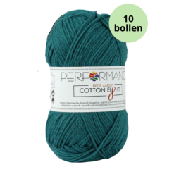 Cotton eight performance yarn 1010 petrol