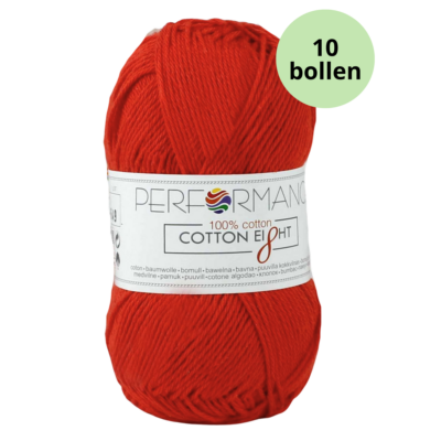 Cotton eight performance yarn 1080 rood