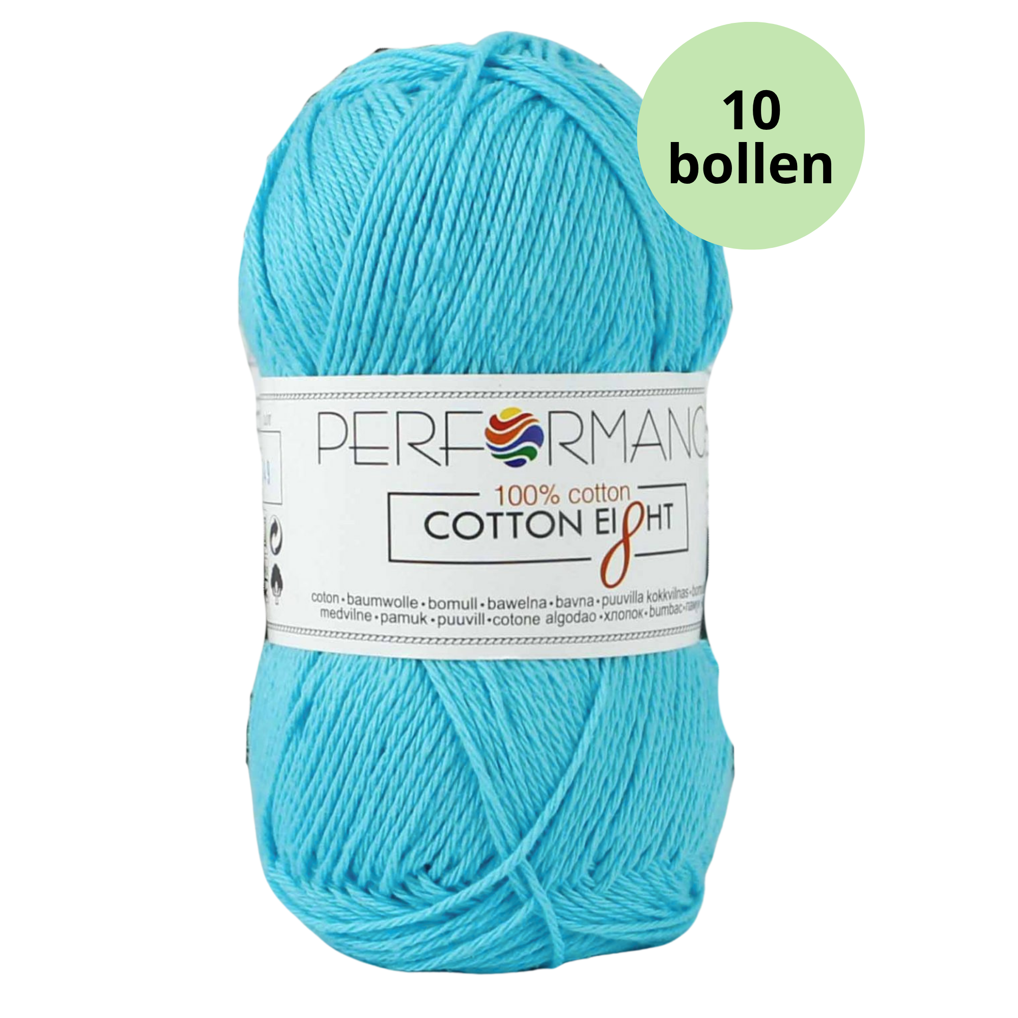 Cotton eight performance yarn 1120 turquoise