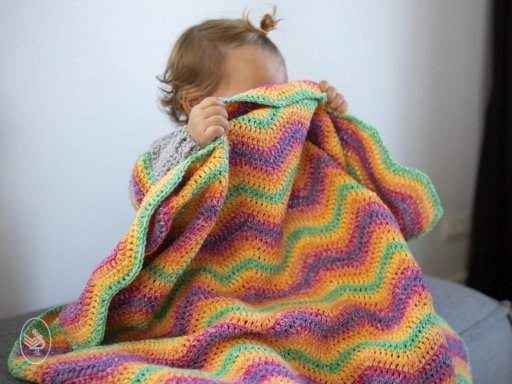 Ripple baby deken faded vrolijk sfeerfoto