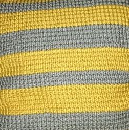 close up van wisselende toeren haken in 2 kleuren