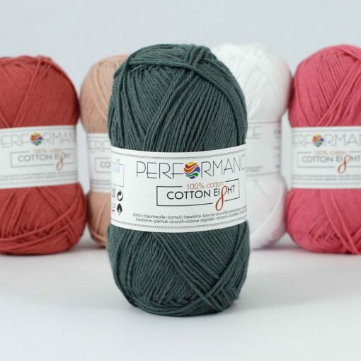 Cotton eight grijs groen 1190 katoengaren - 10bollen