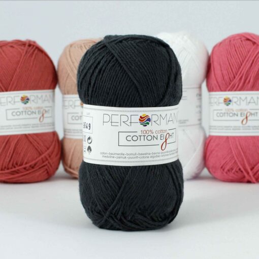 Cotton eight donker grijs 1200 katoengaren - 10bollen