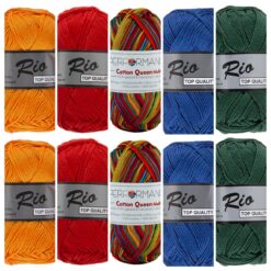 Queen en Rio primaire kleuren katoengaren set