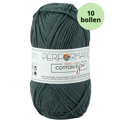 Cotton eight performance yarn 1190 grijs groen