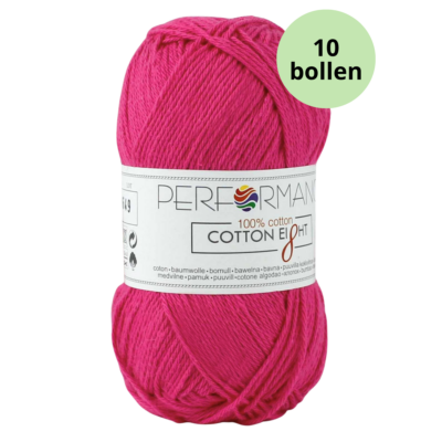 Cotton eight performance yarn 1230 hard roze