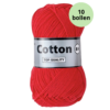 Lammy Yarns Cotton eight 044 brandweer rood