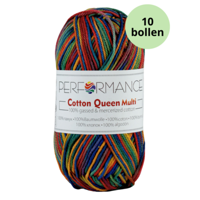 Cotton queen multi 9158 warm regenboog