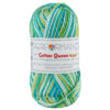 Queen multi groen turquoise 10401 katoen garen - 10bollen