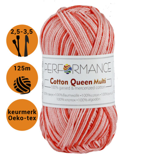 Queen multi zalm 10403 katoen garen - 10bollen - Afbeelding 2
