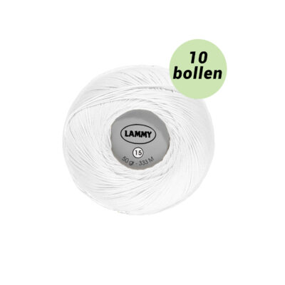 Haakkatoen no 15 wit 05 - 10bollen
