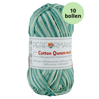Cotton queen 9030 groen gemêleerd