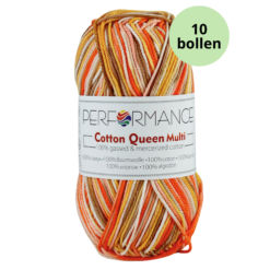 Cotton queen multi 9075 oranje bruin