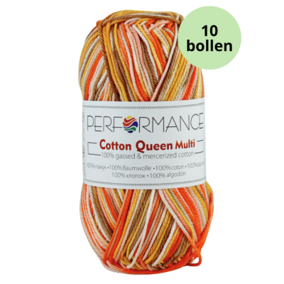 Cotton queen multi 9075 oranje bruin