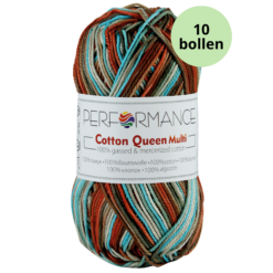 Cotton queen 10405 bruin blauw
