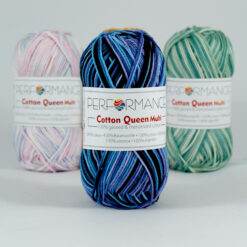 Queen multi donker blauw 9533 katoen garen - 10 bollen - Afbeelding 2